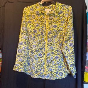 3X Michael Kors yellow floral top